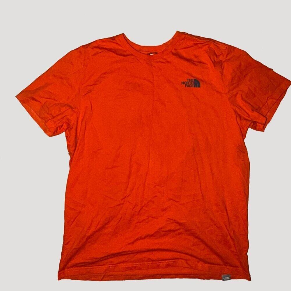 The North Face Mens XL Never Stop Exploring Orange Graphic T Shirt
